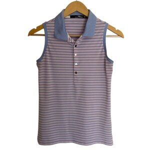 Ralph Lauren RLX Sleeveless Striped Golf Polo XSmall